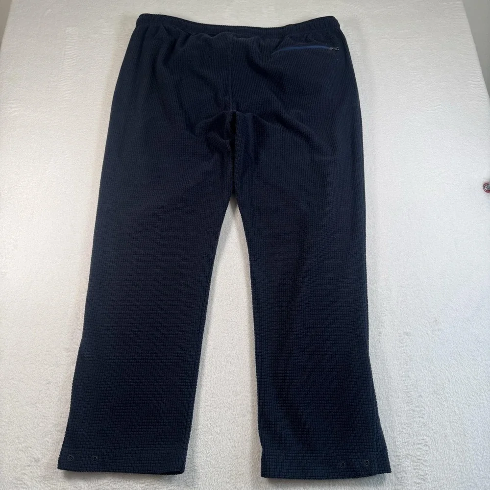 Orvis Sweatpants Mens XL Blue Fleece Thermal Joggers‎ Zip Pocket Warm Lounge